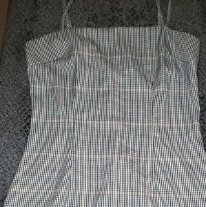 Houndstooth/plaid mini dress